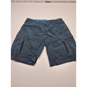 Kuhl Cargo Shorts Mens 40 Blue 11" Inseam Cotton Nylon Zip Pockets Hiking